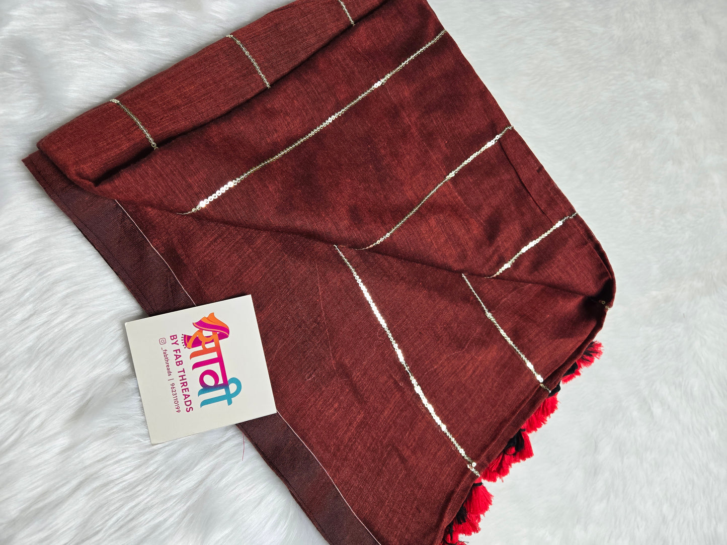 Sequins Mul Cotton Saree