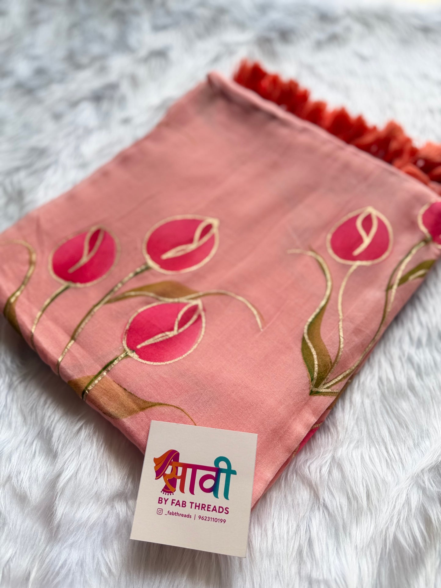 Tulip Trails Mul Cotton Saree