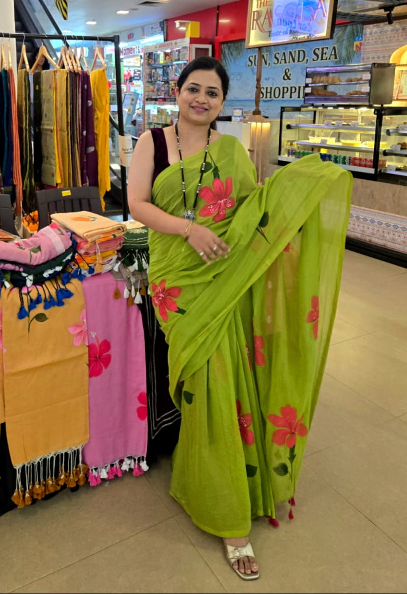 Lily Hand Painted Saree