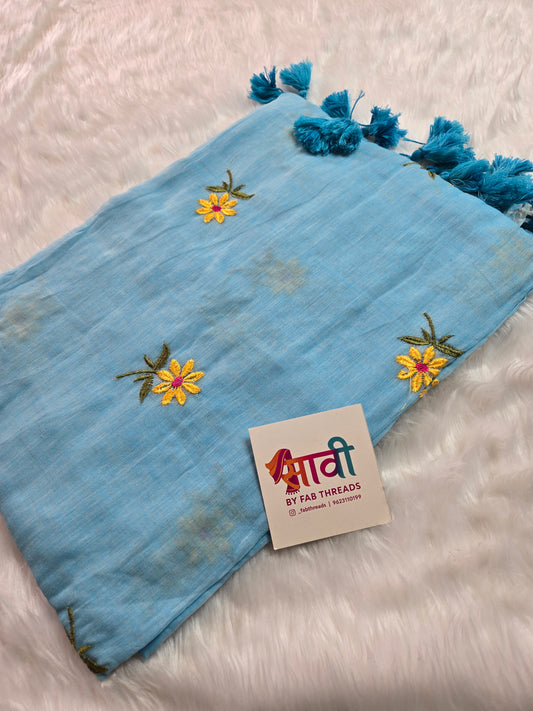 Daisy Embroidered Saree