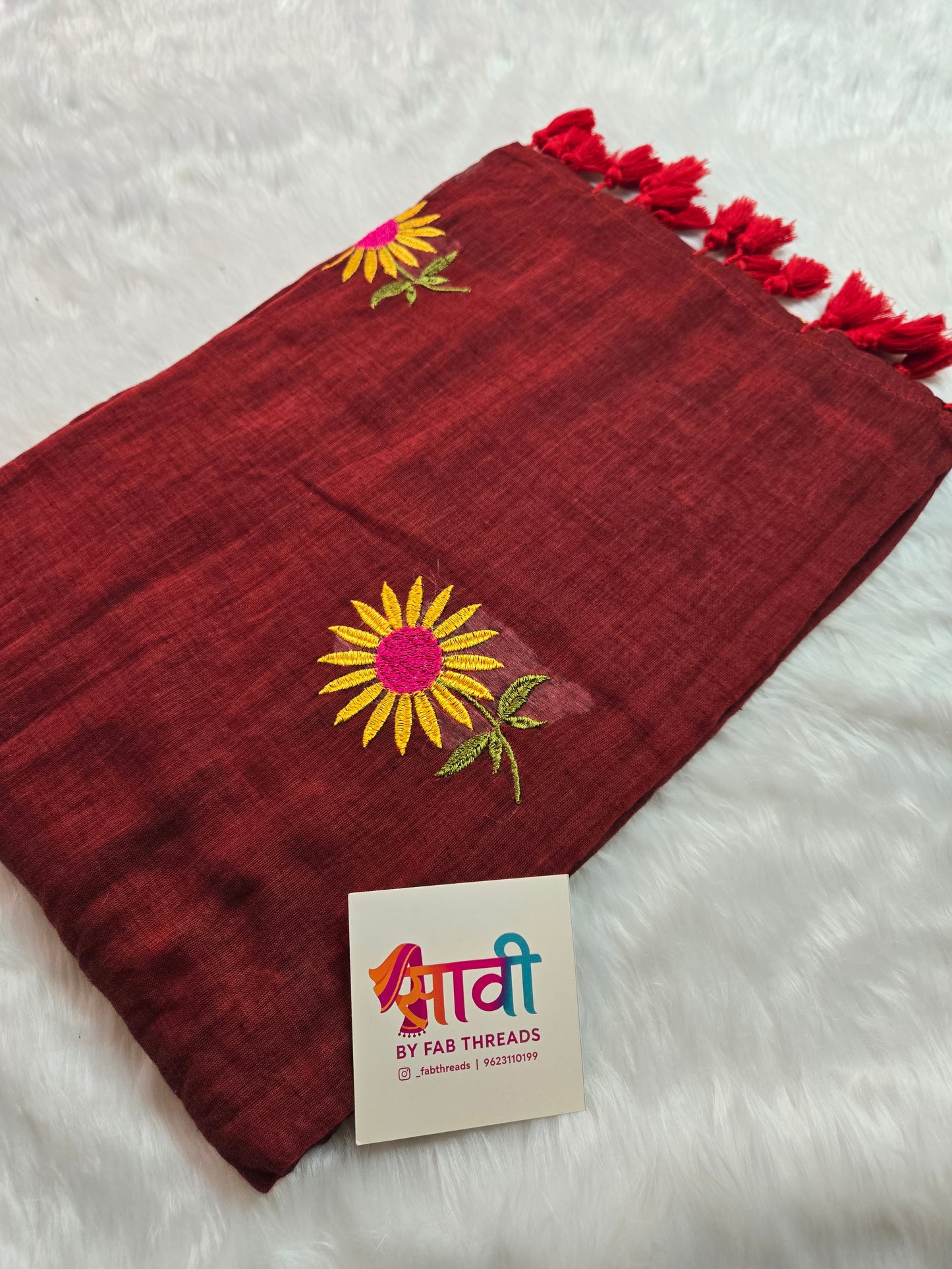 Sunflower Embroidered Saree