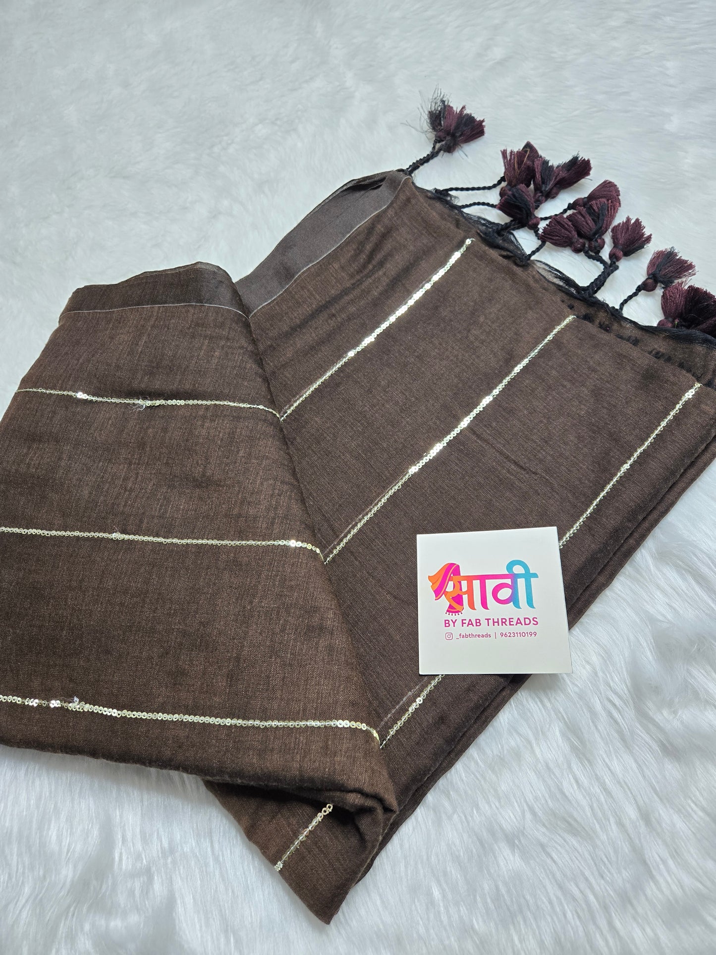 Sequins Mul Cotton Saree