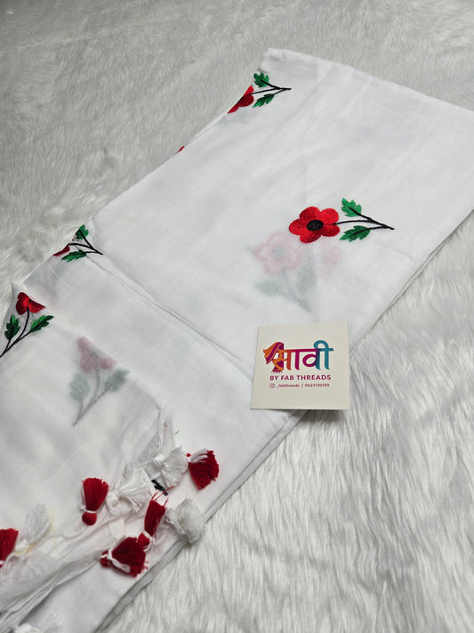 Floral Embroidered Saree