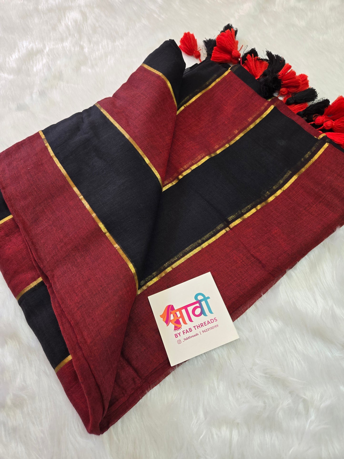 Rainbow Mul Cotton Saree