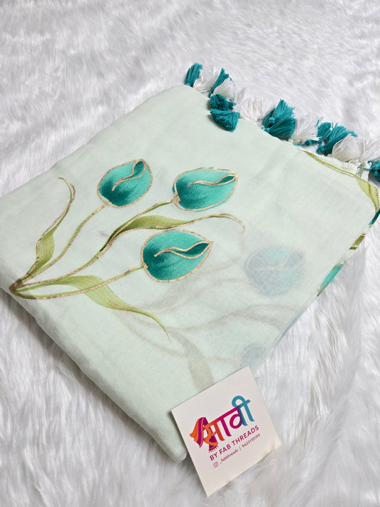 Tulip Trails Mul Cotton Saree
