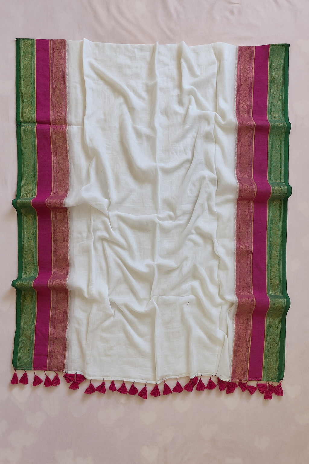 Zari Border Mul Cotton Saree