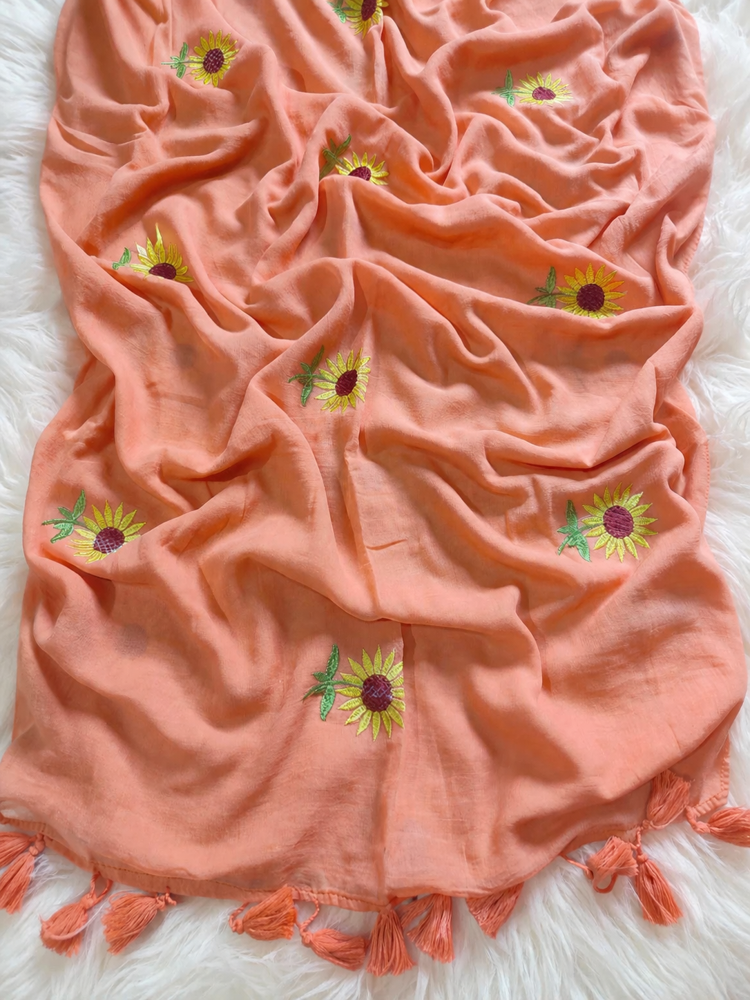 Sunflower Embroidered Saree