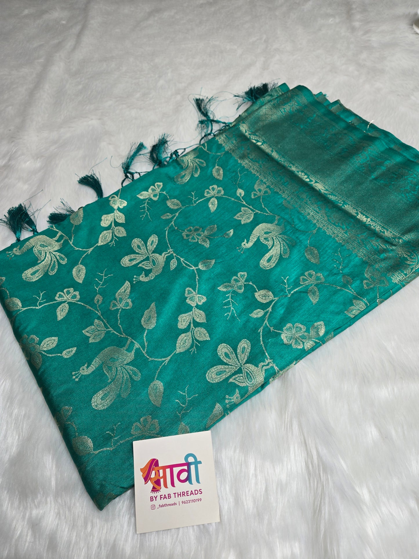 Mor Banarasi Silk Saree