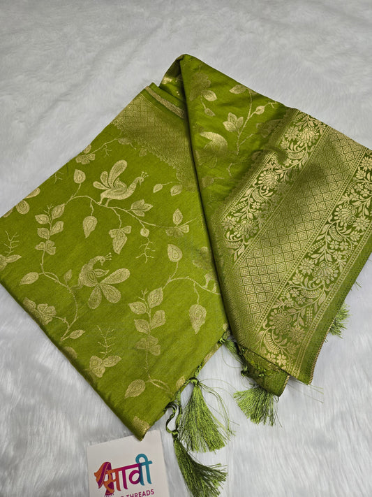 Mor Banarasi Silk Saree