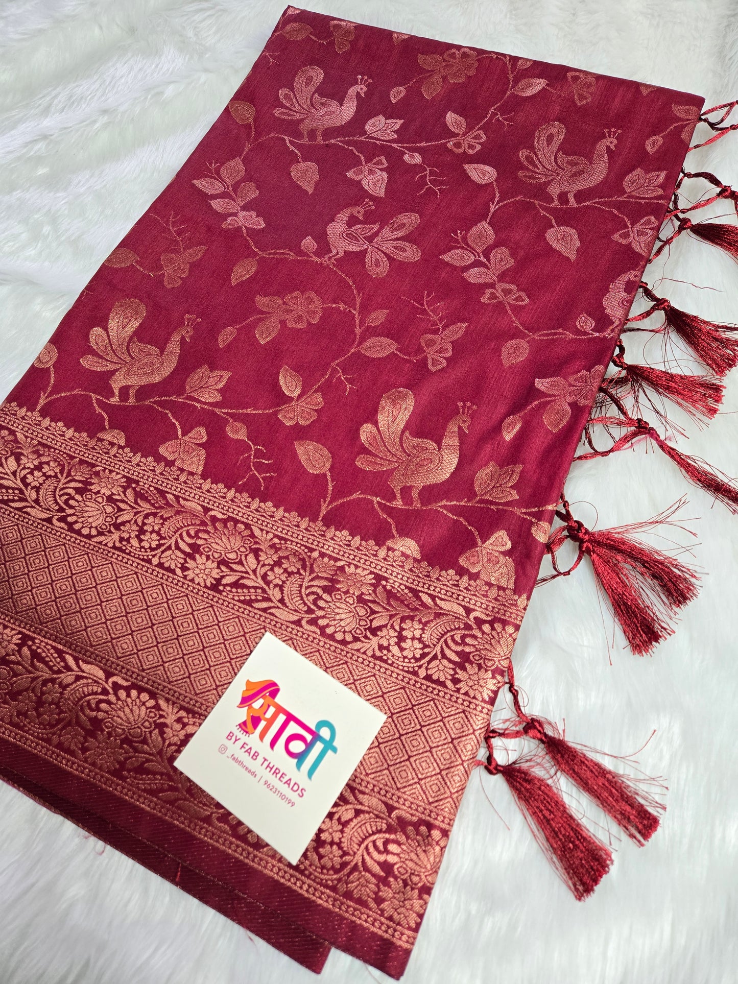 Mor Banarasi Silk Saree