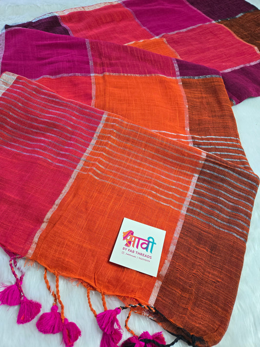 Cotton Linen Saree