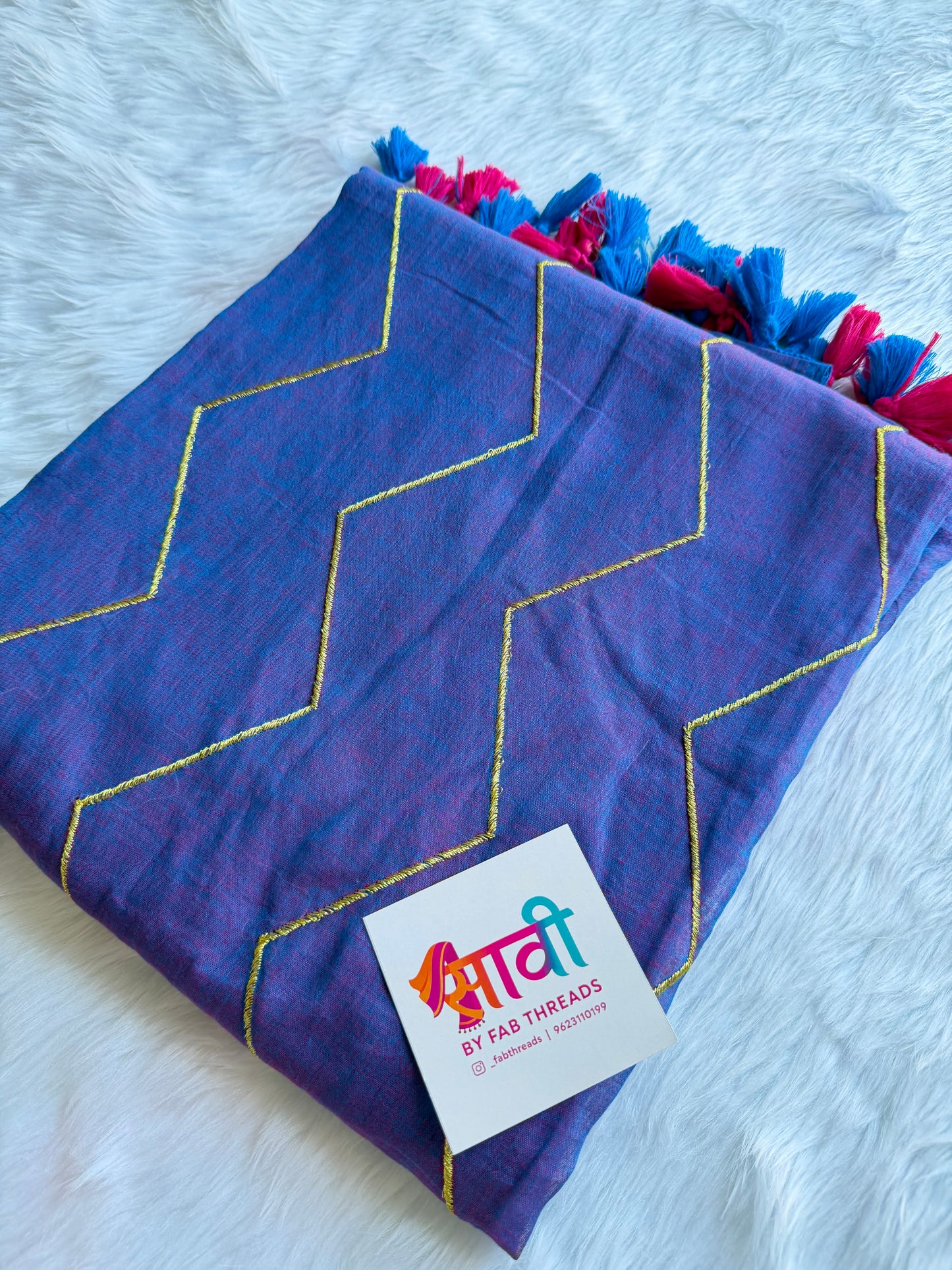 Zig Zag Zari Saree