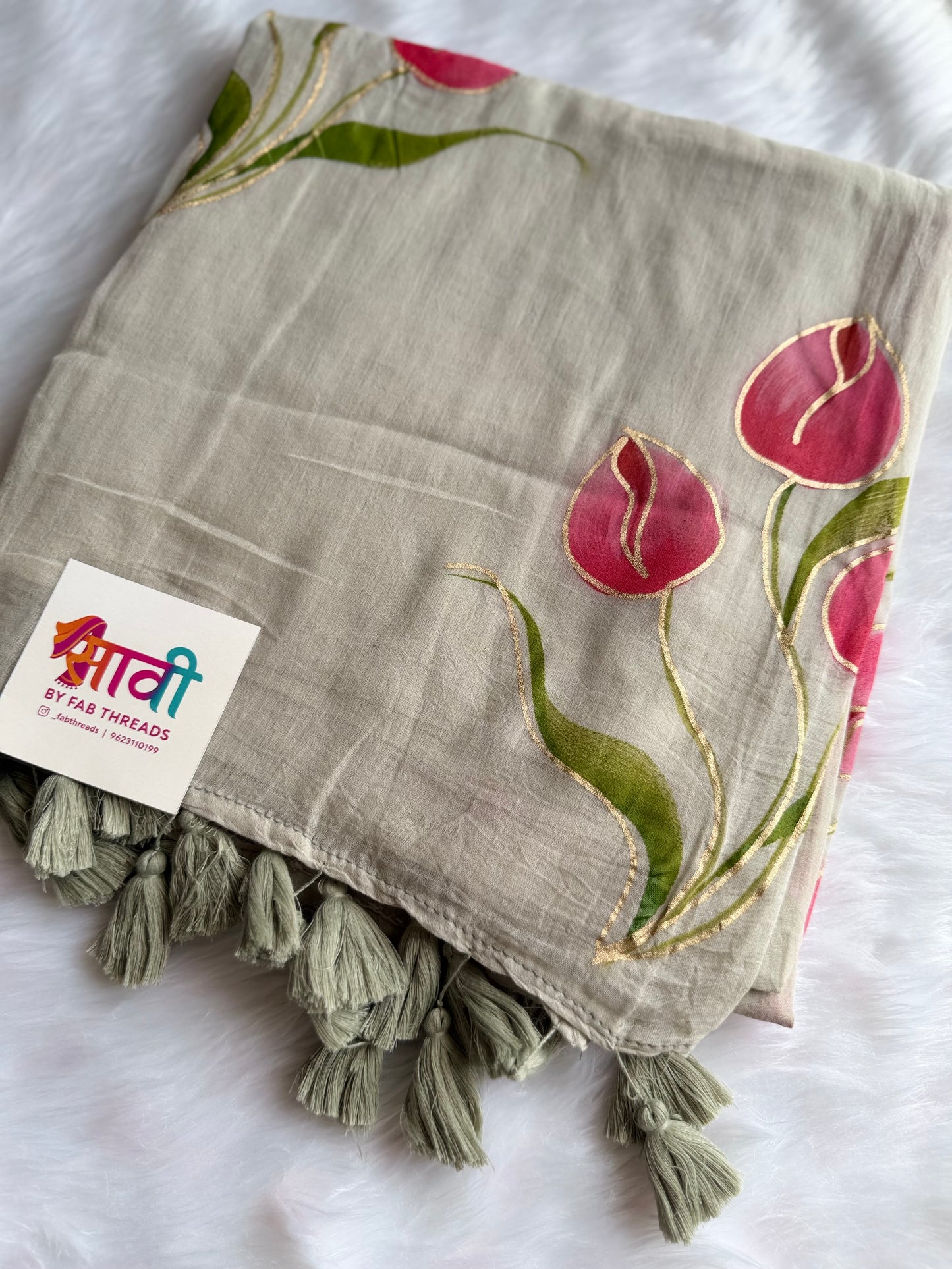 Tulip Trails Mul Cotton Saree