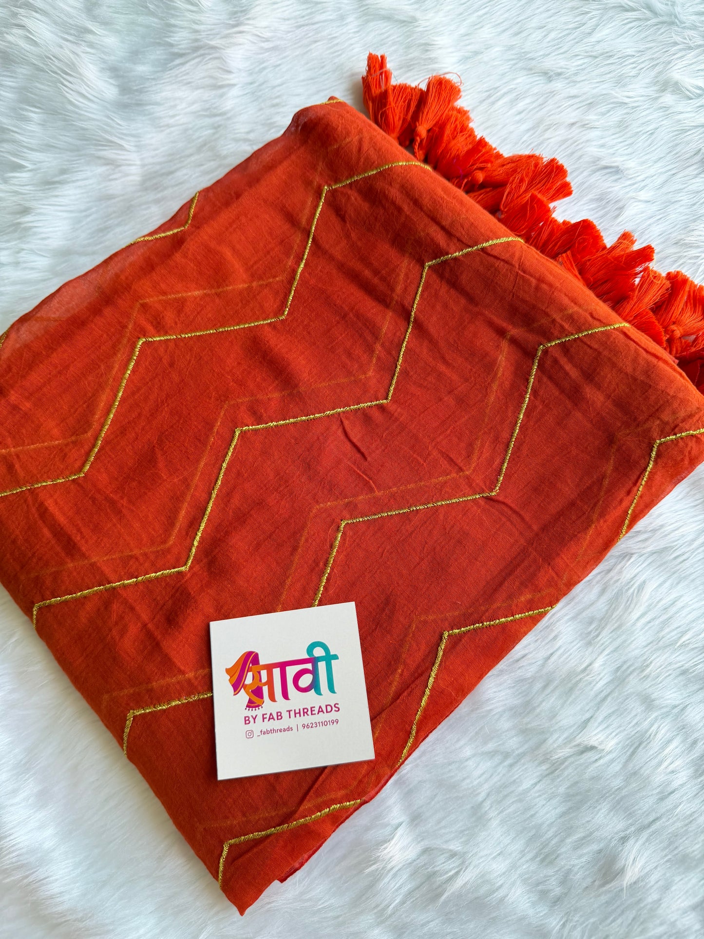 Zig Zag Zari Saree