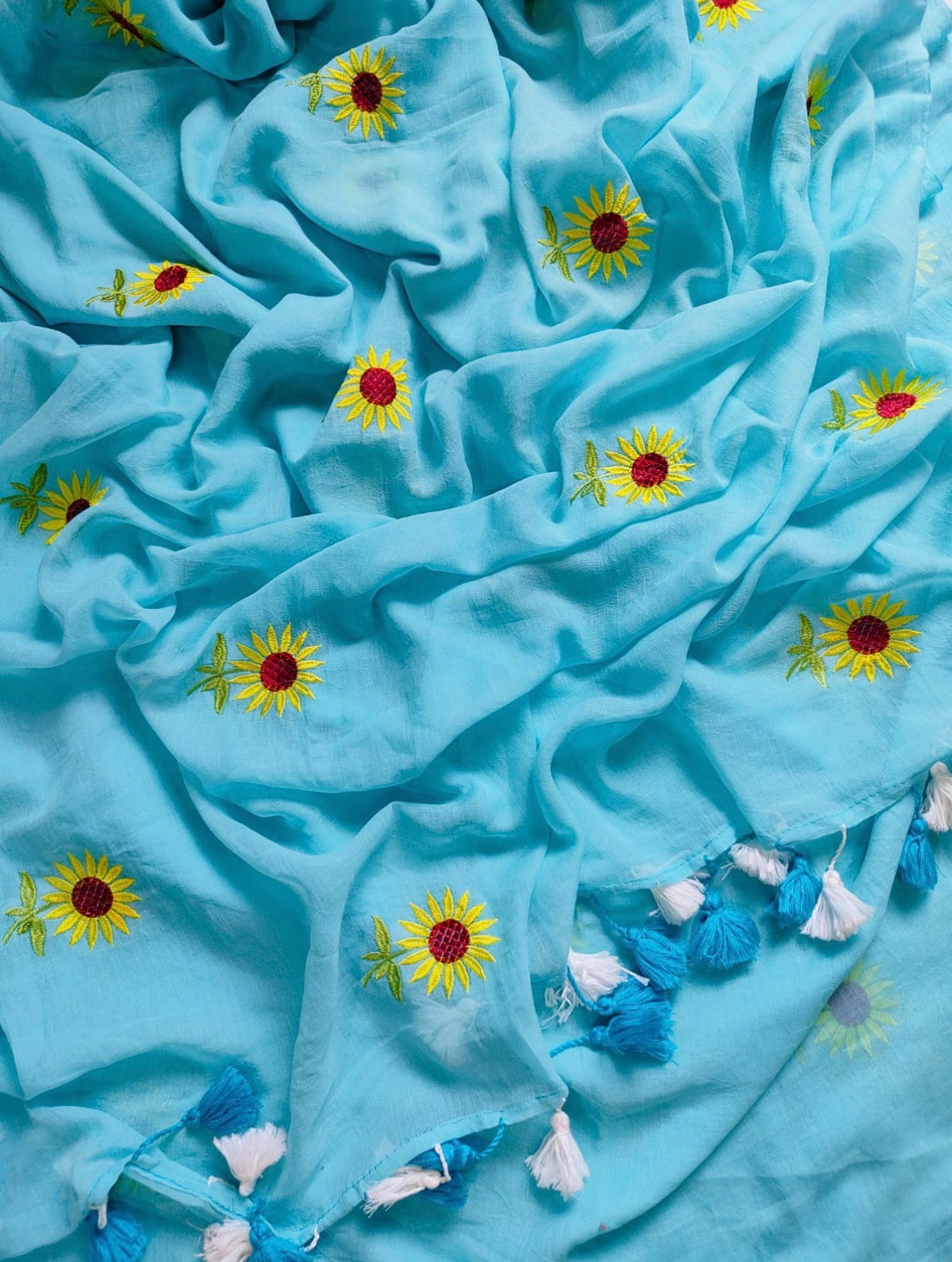 Sunflower Embroidered Saree