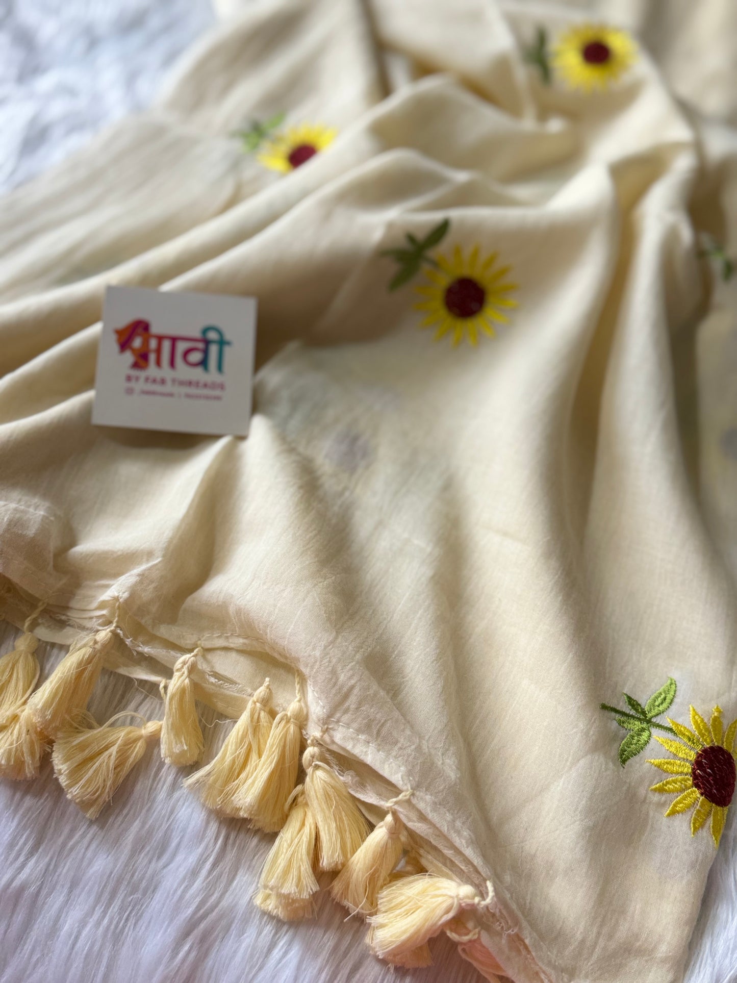 Sunflower Embroidered Saree