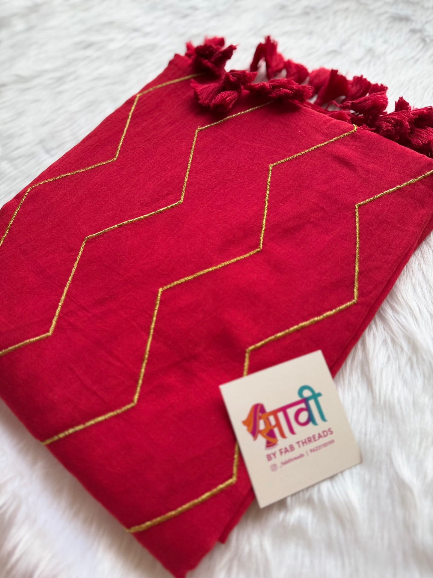 Zig Zag Zari Saree