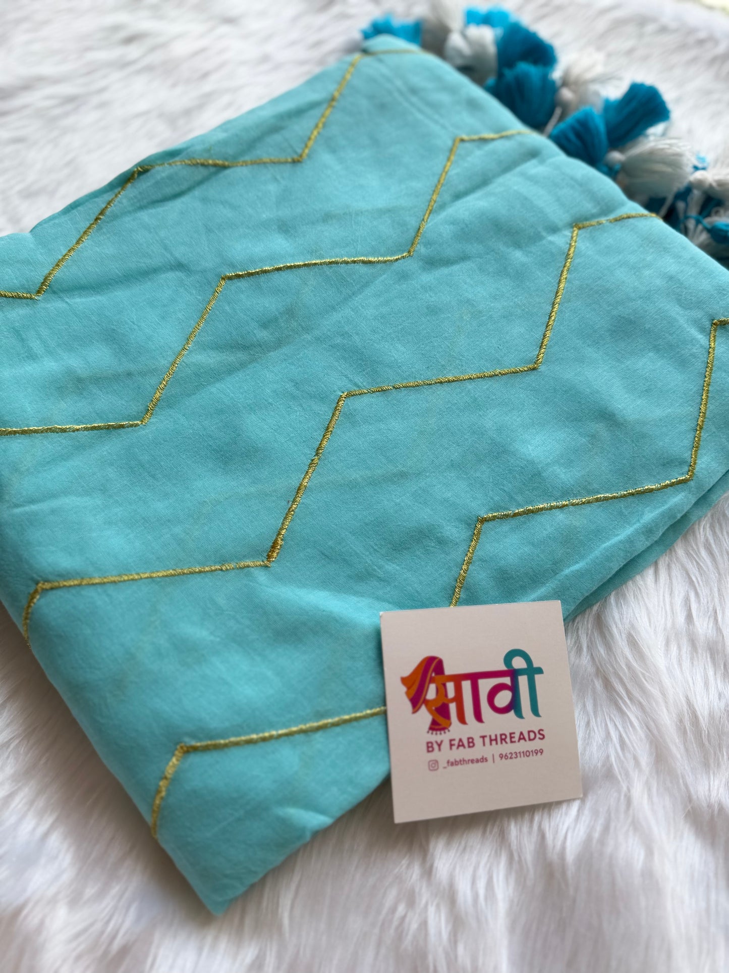 Zig Zag Zari Saree
