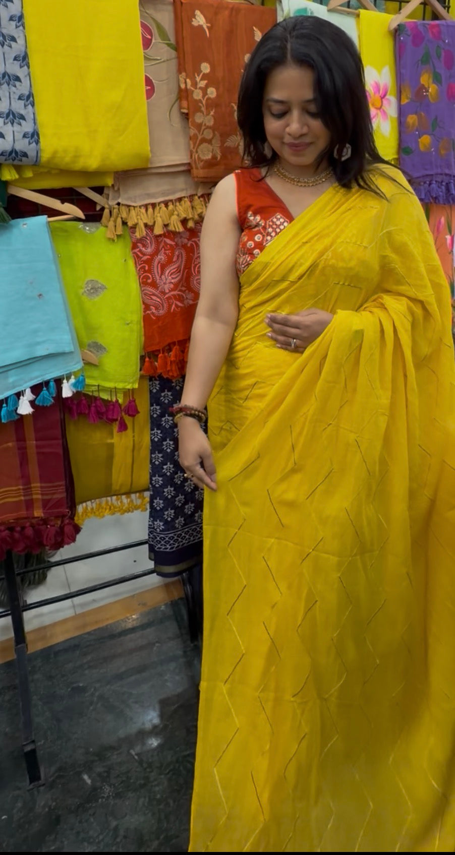 Zig Zag Zari Saree