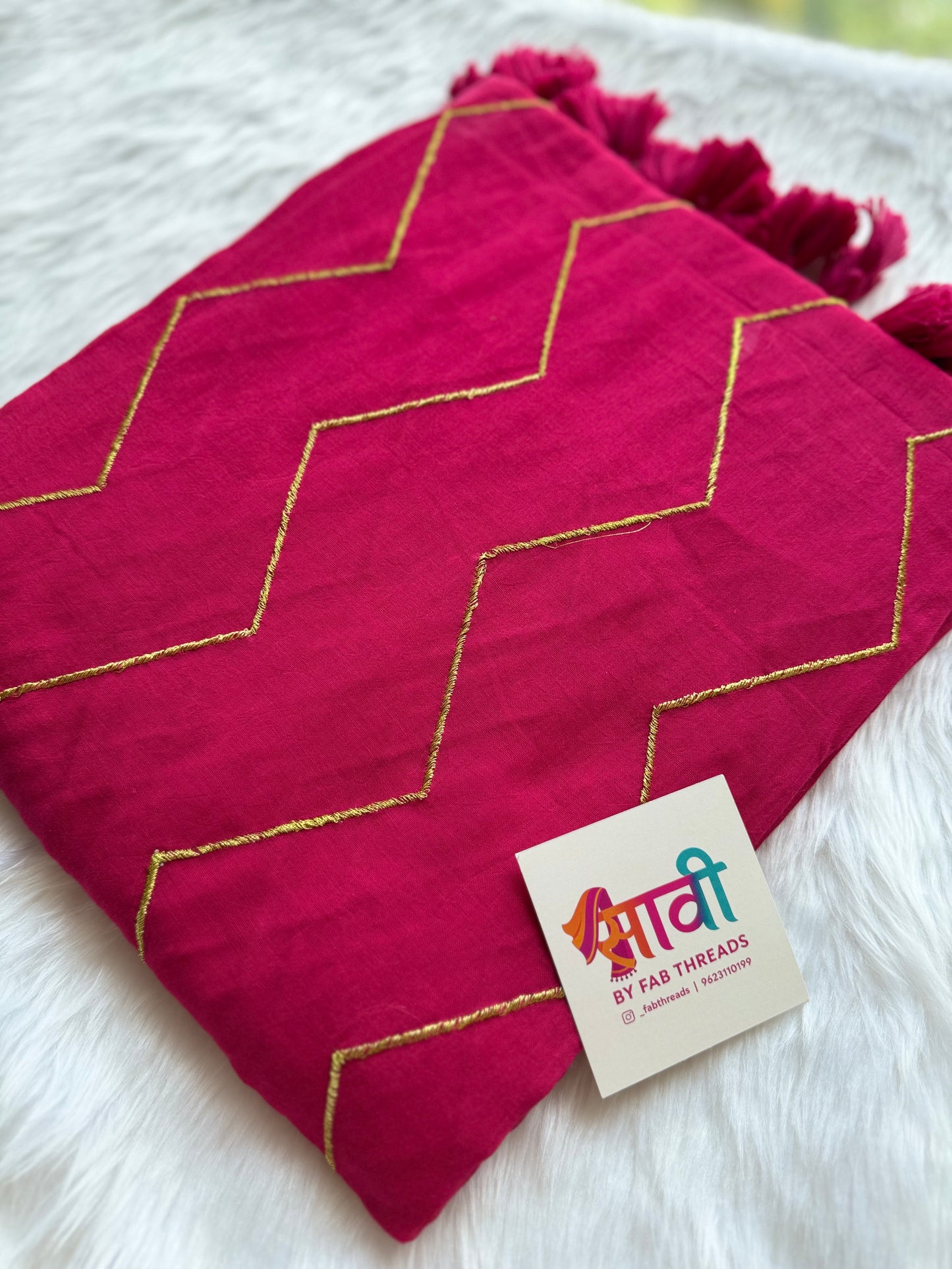 Zig Zag Zari Saree