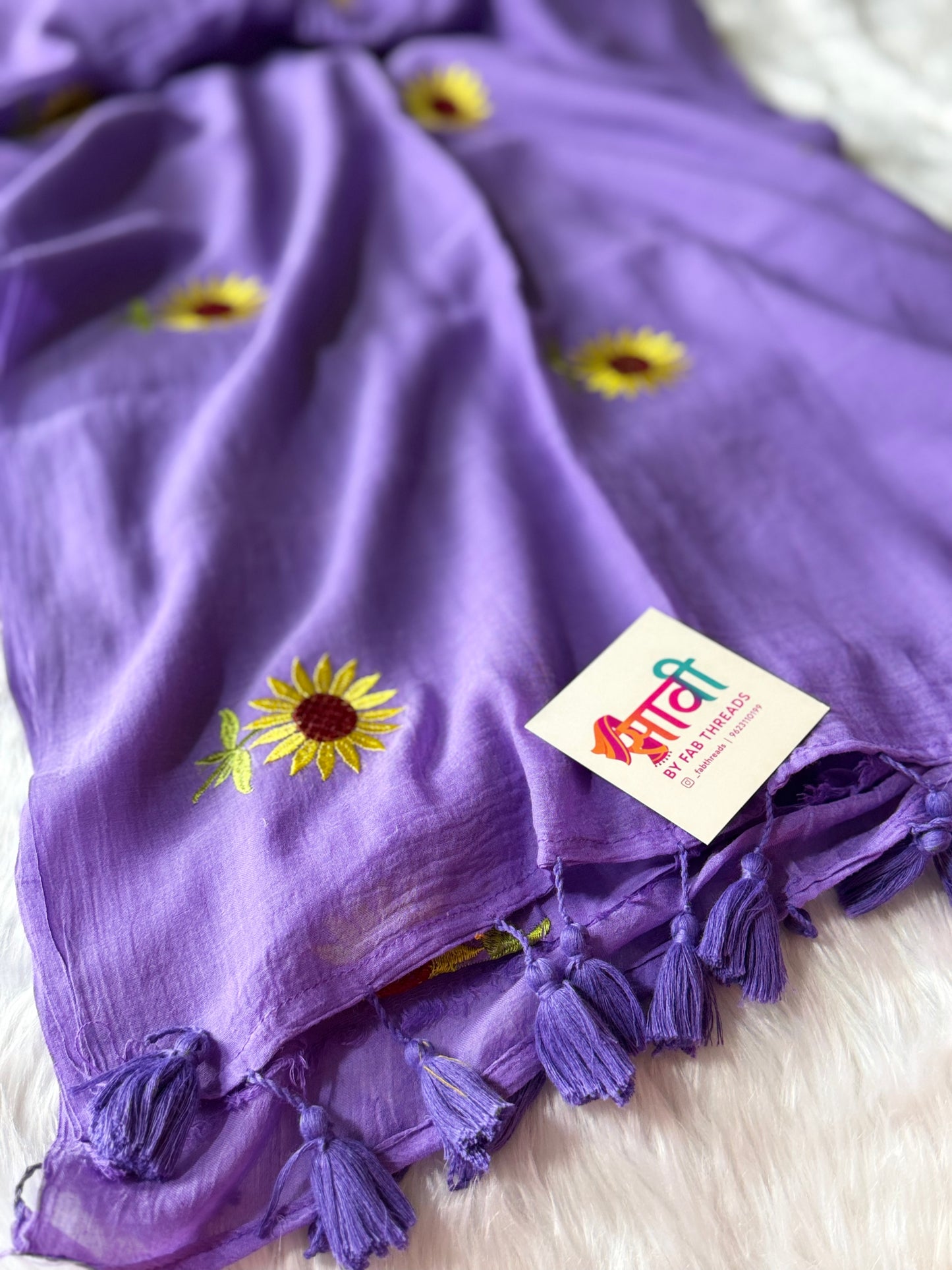 Sunflower Embroidered Saree