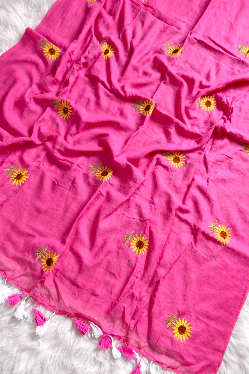 Sunflower Embroidered Saree