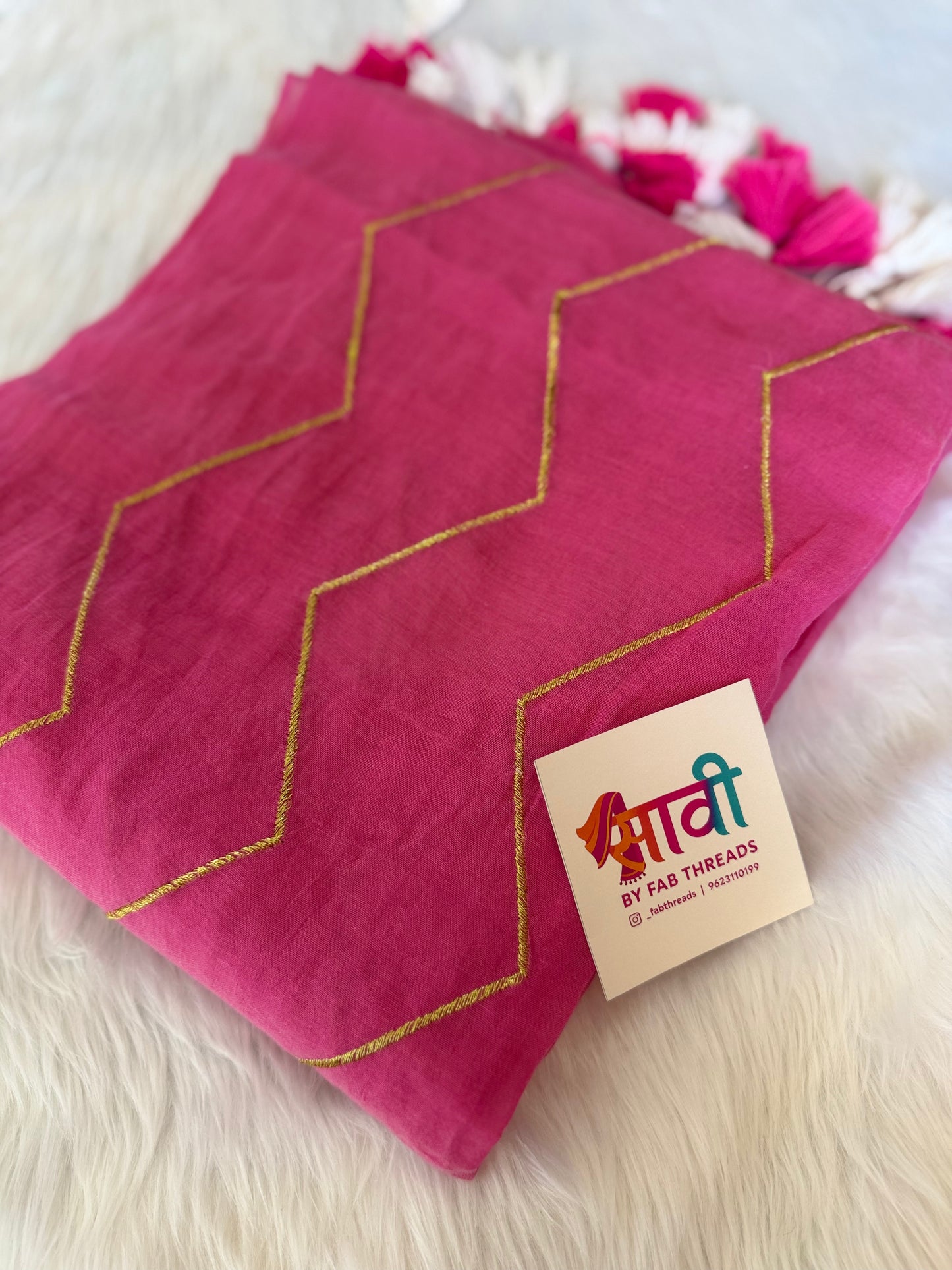 Zig Zag Zari Saree