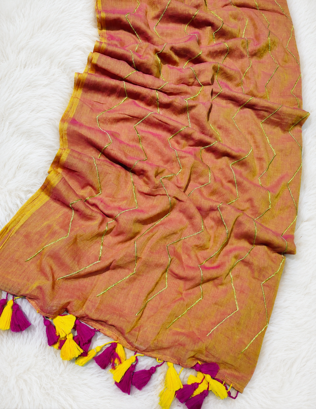 Zig Zag Zari Saree