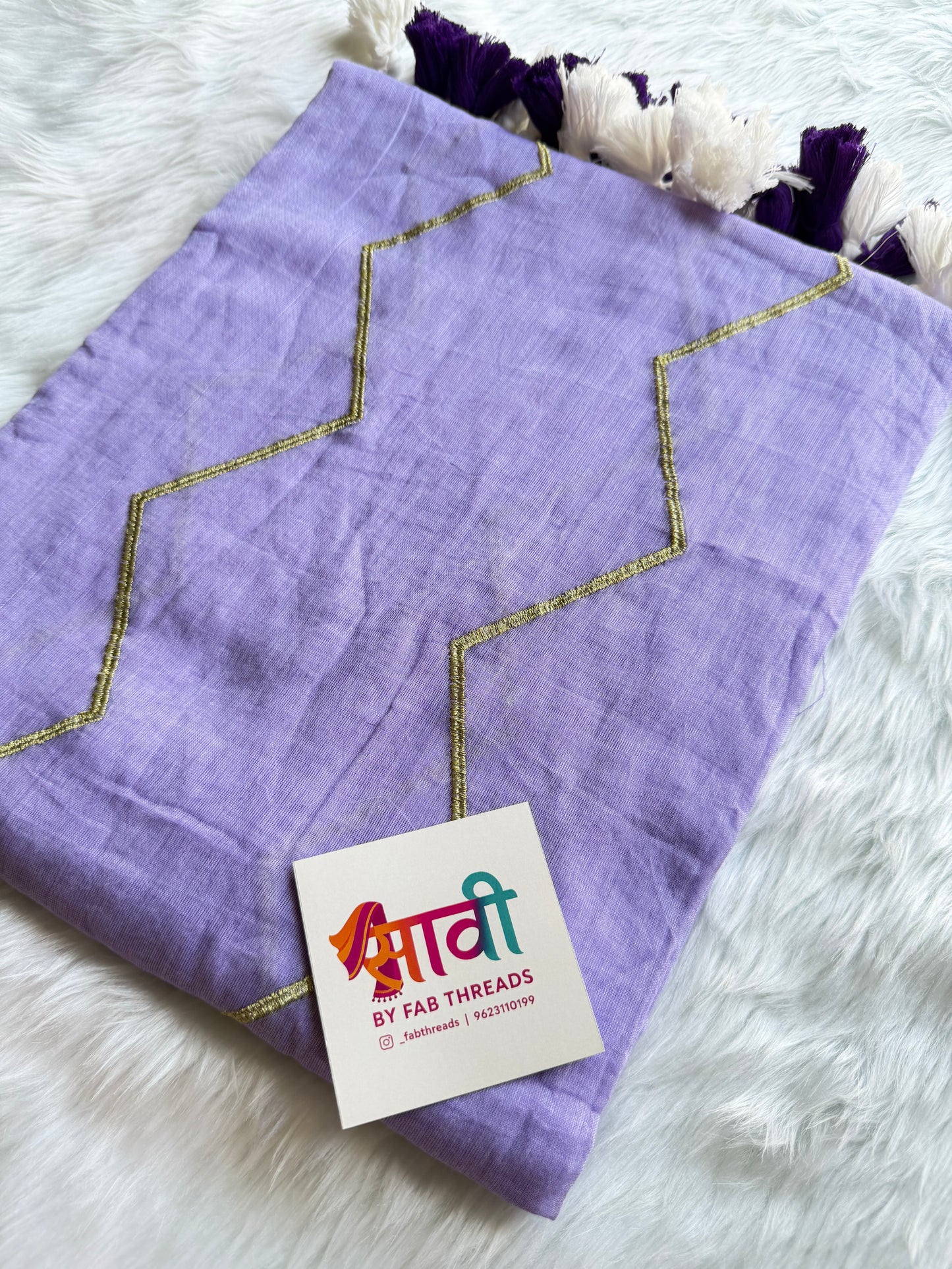 Zig Zag Zari Saree